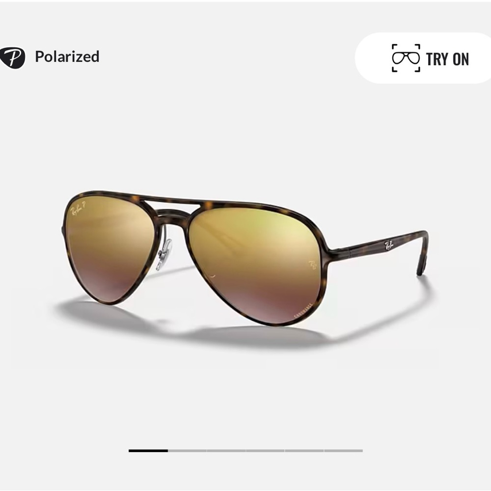 Like New Ray Ban Chromance Aviator Sunglasses: MODEL CODE RB4320CH 710/6B 58-16